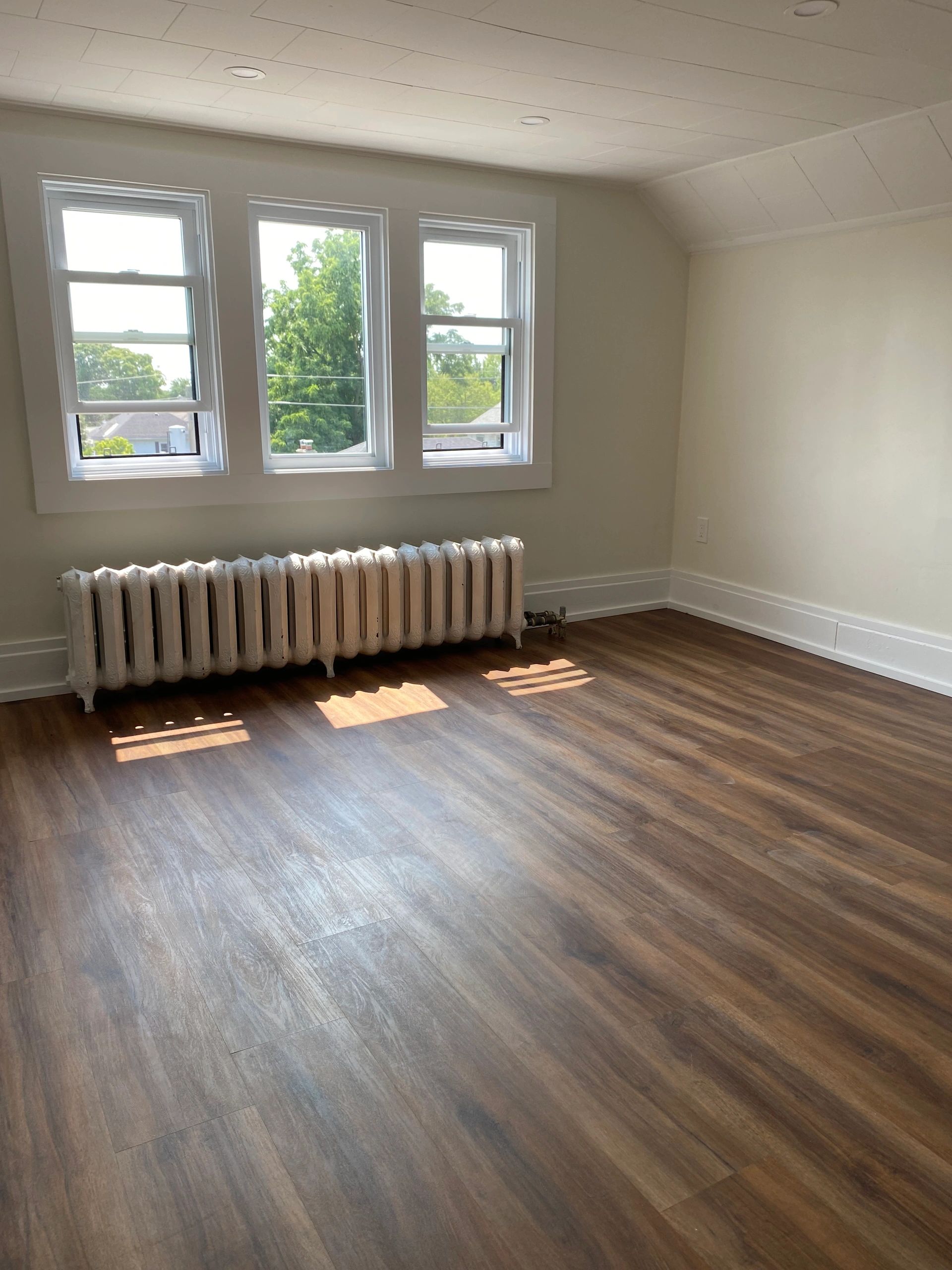 Bedroom in the renovated Trenton one plus one bedroom unit